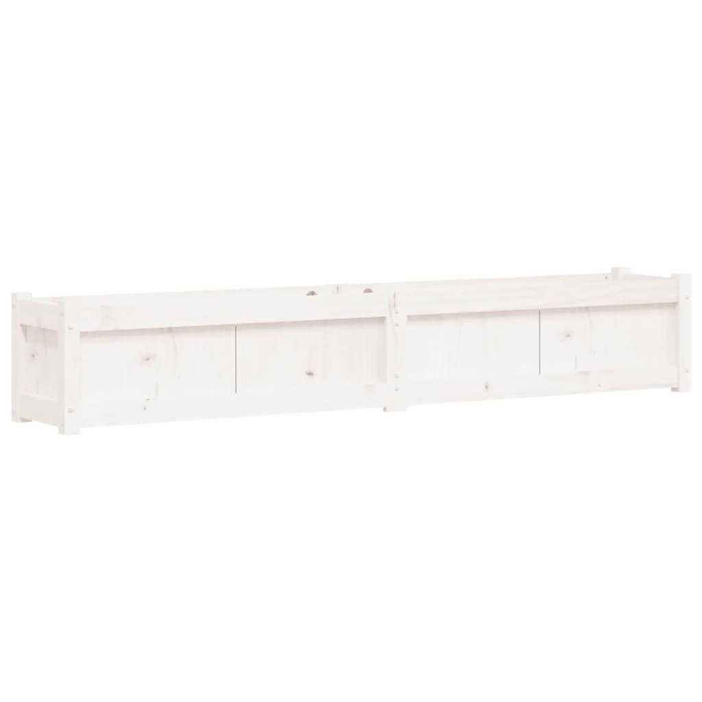 Plantenbak 180X31X31 Cm Massief Grenenhout Wit