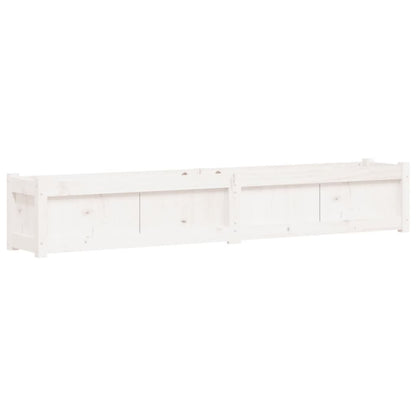 Plantenbak 180X31X31 Cm Massief Grenenhout Wit