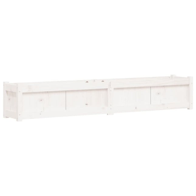 Plantenbak 180X31X31 Cm Massief Grenenhout Wit