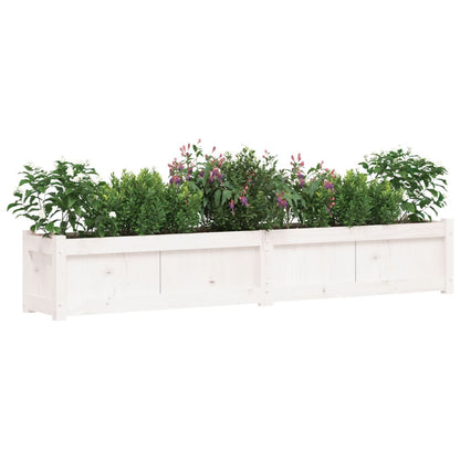 Plantenbak 180X31X31 Cm Massief Grenenhout Wit