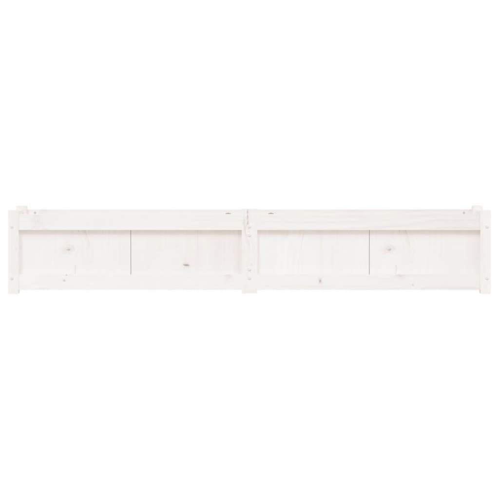 Plantenbak 180X31X31 Cm Massief Grenenhout Wit