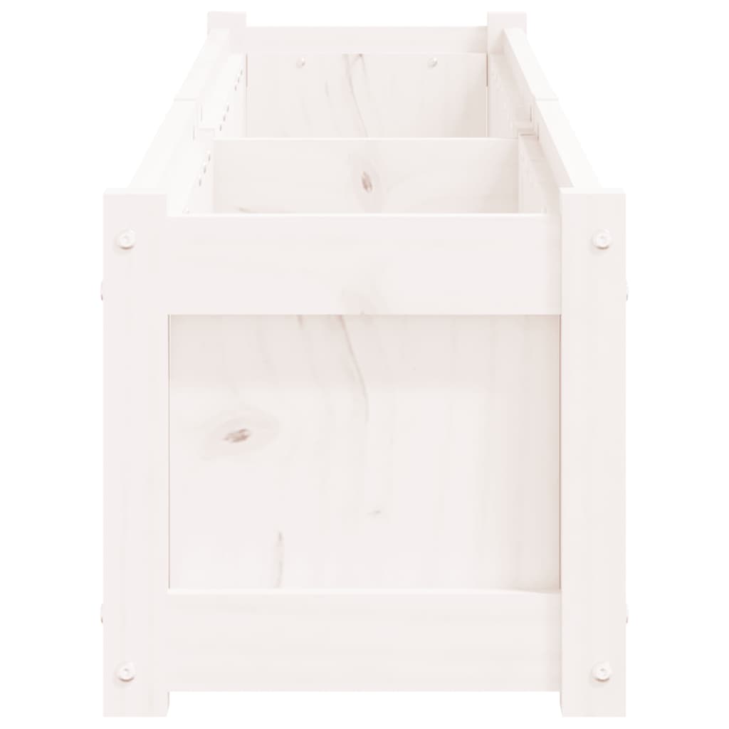 Plantenbak 180X31X31 Cm Massief Grenenhout Wit