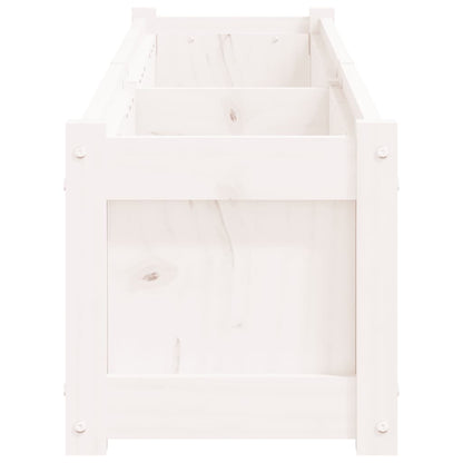 Plantenbak 180X31X31 Cm Massief Grenenhout Wit