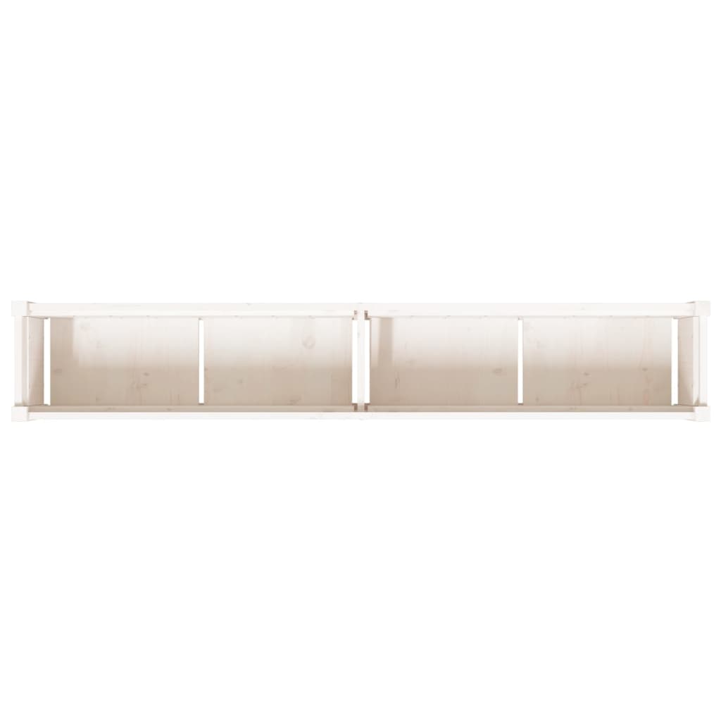 Plantenbak 180X31X31 Cm Massief Grenenhout Wit