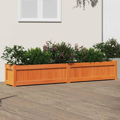 Plantenbak 180X31X31 Cm Massief Grenenhout Wit