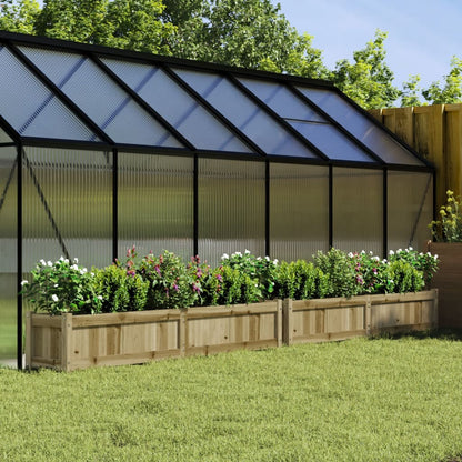 Plantenbak 180X31X31 Cm Massief Grenenhout Wit