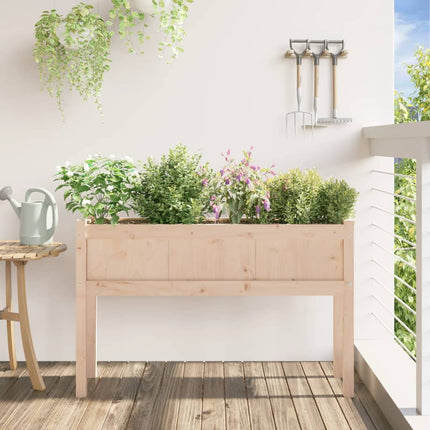 Plantenbak Met Poten 110X31X70 Cm Massief Grenenhout