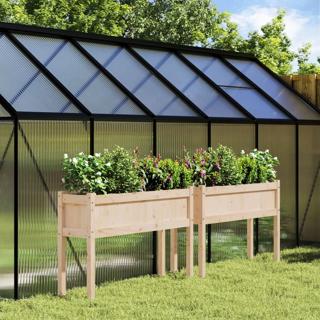 Plantenbak Met Poten 110X31X70 Cm Massief Grenenhout