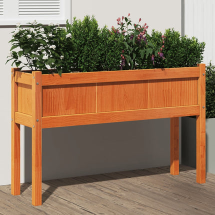 Plantenbak Met Poten 110X31X70 Cm Massief Grenenhout