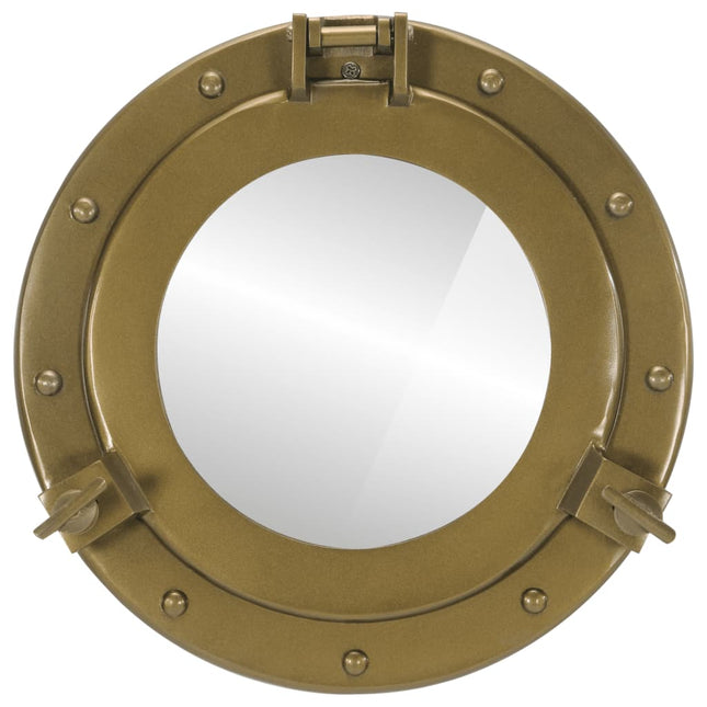 Wandspiegel Patrijspoort Ø30 Cm Aluminium En Glas