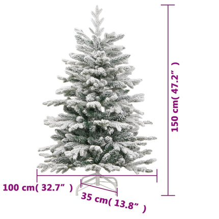 Kunstkerstboom Met Scharnieren En Sneeuw