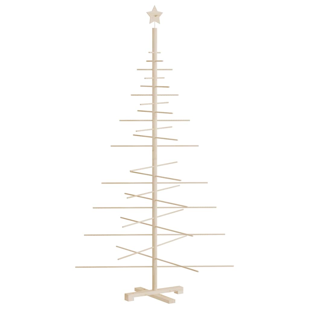 Kerstdecoratie kerstboom 180 cm massief grenenhout