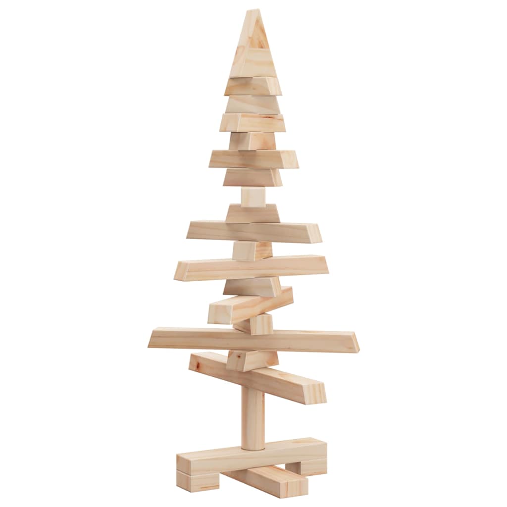 Kerstdecoratie kerstboom 60 cm massief grenenhout