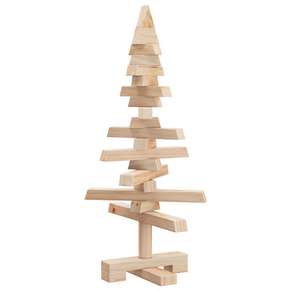 Kerstdecoratie kerstboom 60 cm massief grenenhout