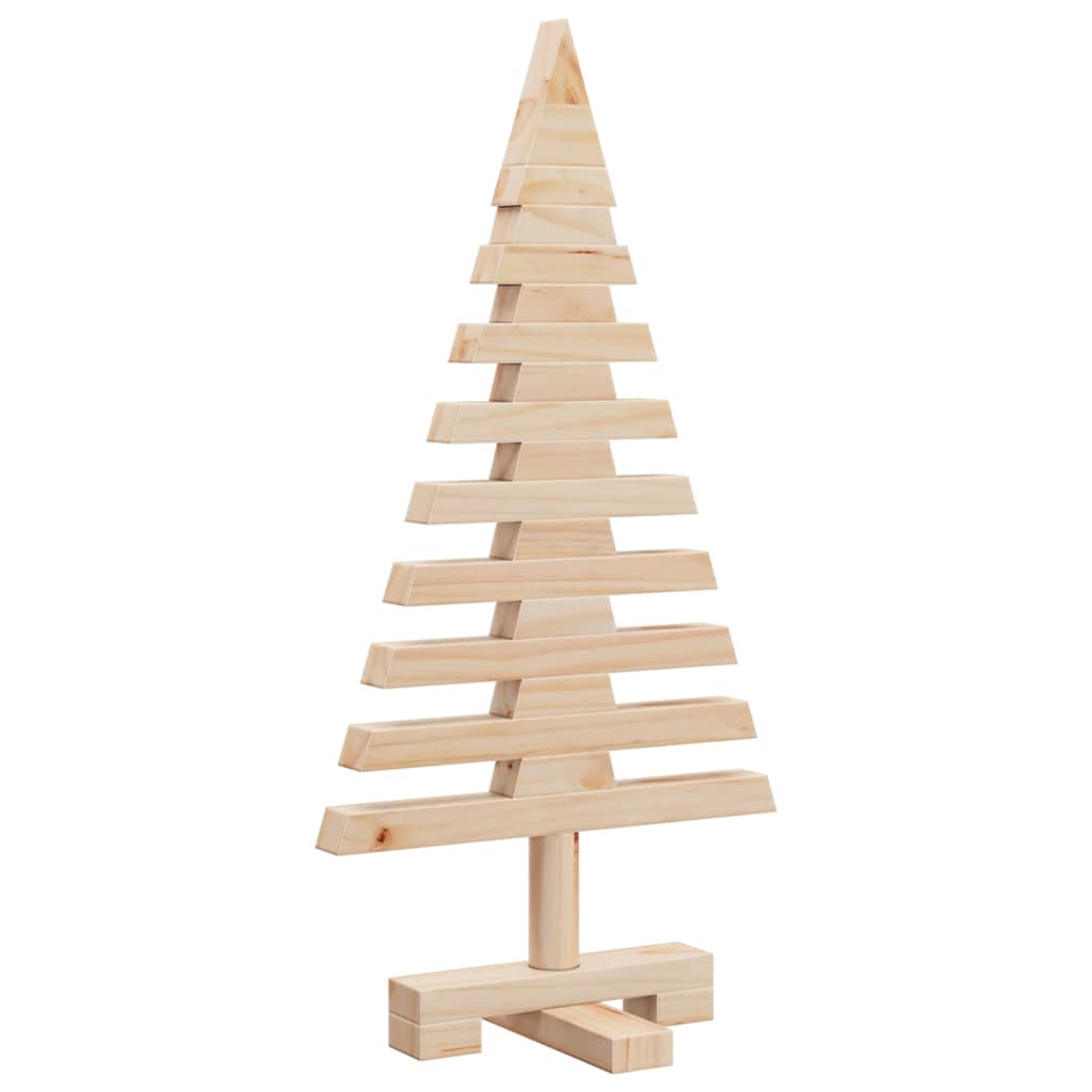 Kerstdecoratie kerstboom 60 cm massief grenenhout