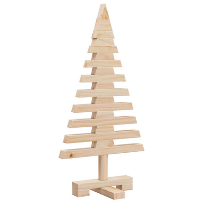 Kerstdecoratie kerstboom 60 cm massief grenenhout