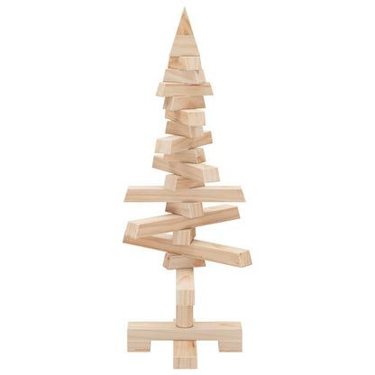 Kerstdecoratie kerstboom 60 cm massief grenenhout