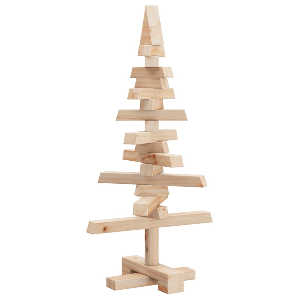 Kerstdecoratie kerstboom 60 cm massief grenenhout