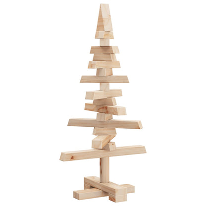 Kerstdecoratie kerstboom 60 cm massief grenenhout