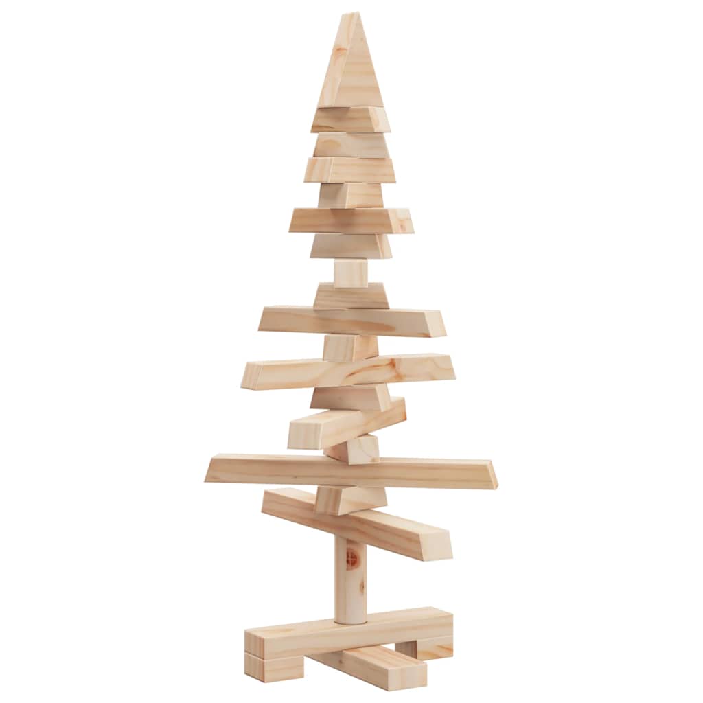 Kerstdecoratie kerstboom 60 cm massief grenenhout