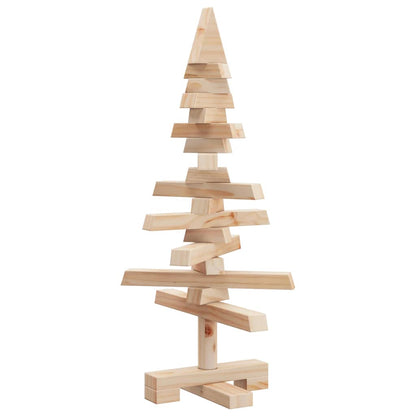 Kerstdecoratie kerstboom 60 cm massief grenenhout