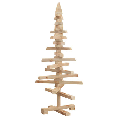 Kerstdecoratie kerstboom 90 cm massief grenenhout