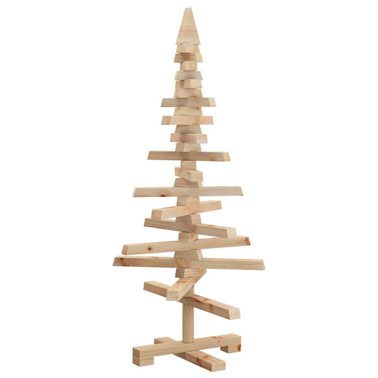 Kerstdecoratie kerstboom 90 cm massief grenenhout