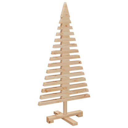 Kerstdecoratie kerstboom 90 cm massief grenenhout