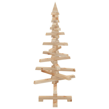 Kerstdecoratie kerstboom 90 cm massief grenenhout