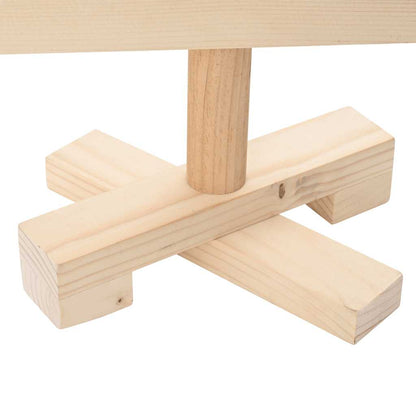 Kerstdecoratie kerstboom 90 cm massief grenenhout