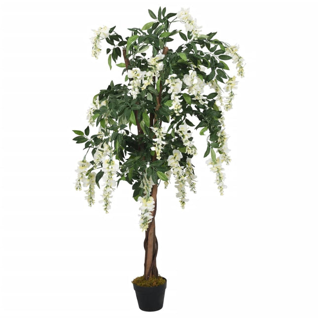 Kunstplant Wisteria 1260 Bladeren Groen En Wit