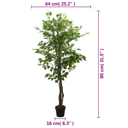 Kunstplant Ficus 378 Bladeren Groen