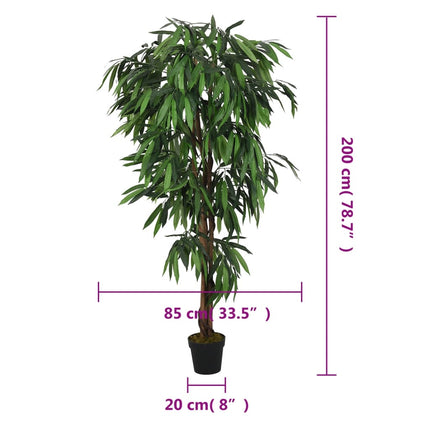 Kunstplant Mangoboom 1050 Bladeren Groen
