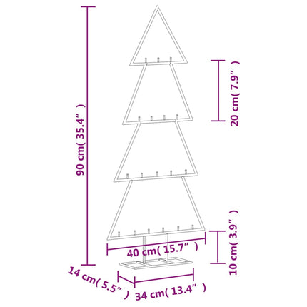 Kerstdecoratie Kerstboom Metaal