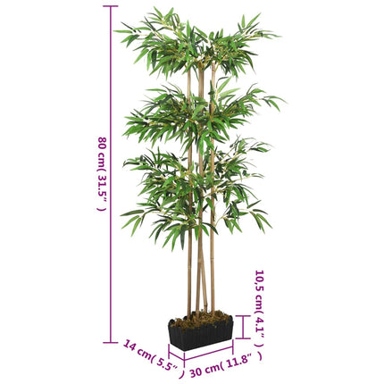 Kunstplant Bamboe 380 Bladeren 80 Cm Groen