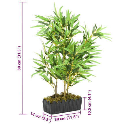 Kunstplant Bamboe 500 Bladeren 80 Cm Groen
