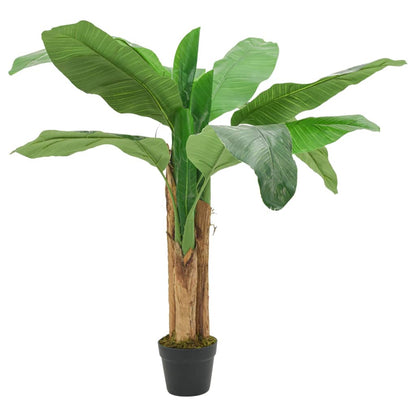 Kunstplant bananenboom 9 bladeren 120 cm groen