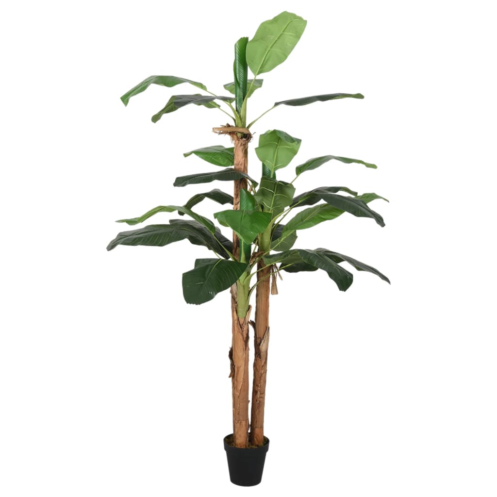 Kunstplant bananenboom 19 bladeren 180 cm groen