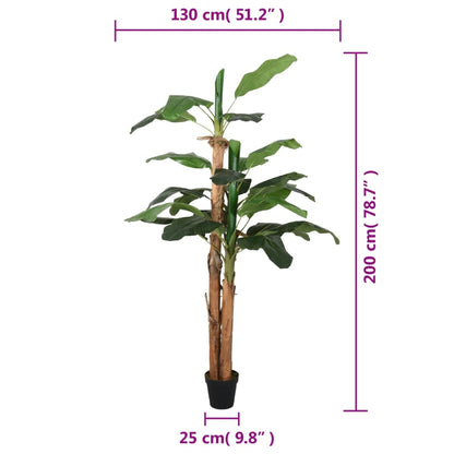 Kunstplant bananenboom 22 bladeren 200 cm groen