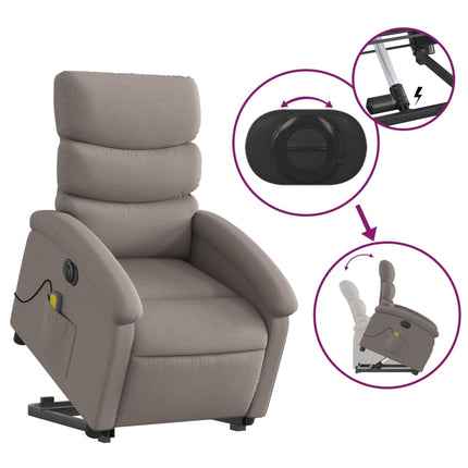 Sta-Op-Massagestoel Elektrisch Verstelbaar Stof