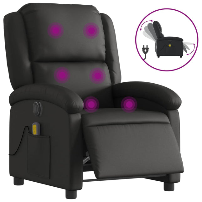 Massagestoel Verstelbaar Elektrisch Echt Leer
