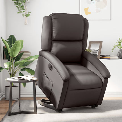 Sta-Op-Massagestoel Elektrisch Echt Leer