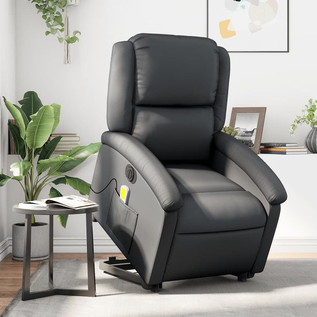 Sta-Op-Massagestoel Elektrisch Echt Leer