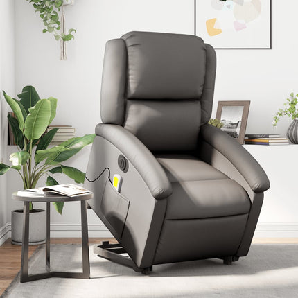Sta-Op-Massagestoel Elektrisch Echt Leer