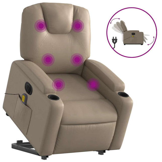 Sta-Op-Massagestoel Elektrisch Kunstleer Kleurig