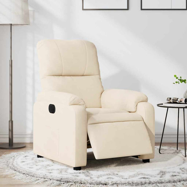 Massagestoel Elektrisch Verstelbaar Microvezelstof Beige