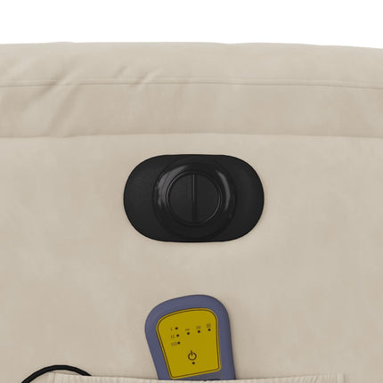 Massagestoel Elektrisch Verstelbaar Microvezelstof Beige