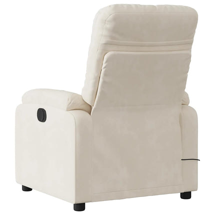 Massagestoel Elektrisch Verstelbaar Microvezelstof Beige