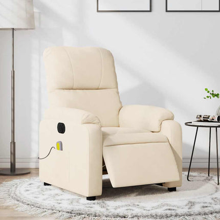 Massagestoel Elektrisch Verstelbaar Microvezelstof Beige