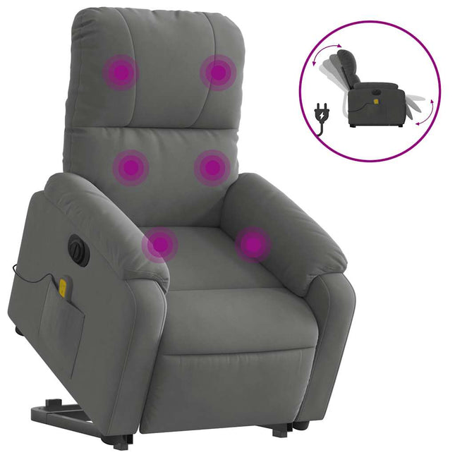 Sta-Op-Massagestoel Elektrisch Microvezelstof